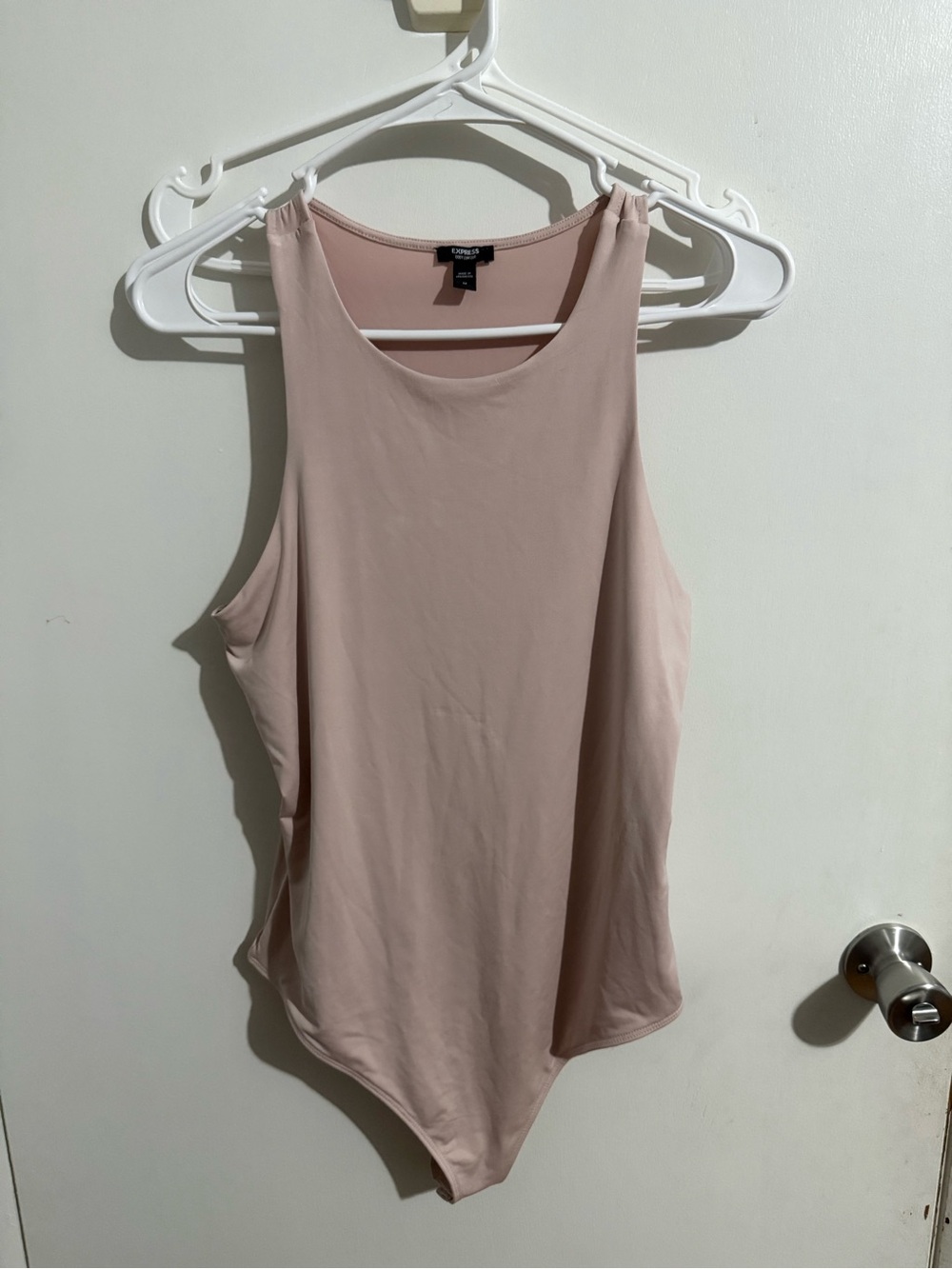 Express Sleeveless High Neck Bodysuit - Light Blush